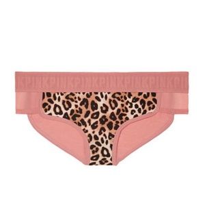 New Victoria’s Secret PINK Wide Logo Hipster - Small - Leopard